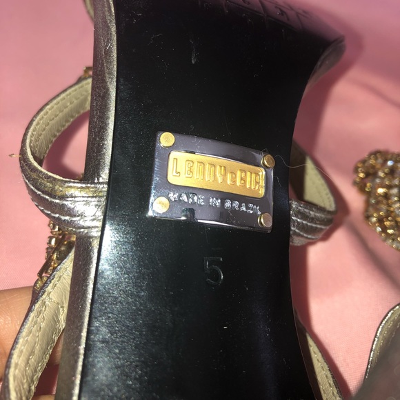 Gently used rhinestone strappy heels - Picture 3 of 7